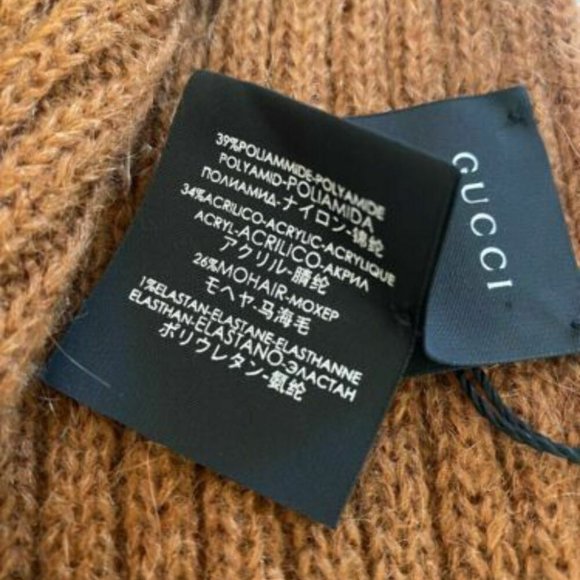 Gucci Crazy Lady Knit Scarf Brown Fringe Scarf - Picture 5 of 12